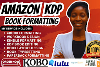 do book formatting, kindle formatting, for amazon KDP book publishing