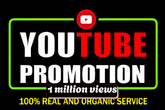 promote your youtube videos to reach one million views, subcribers organically