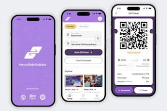 create train booking app, travel app, car rental app