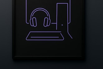 design a printable minimalist gaming poster for your setup
