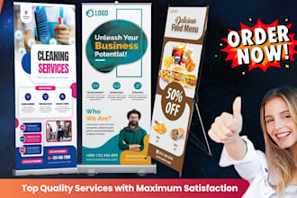 design retractable banner, roll up, pull up banner design, billboard and signage