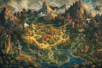 do  a fantasy map that fits your imagination