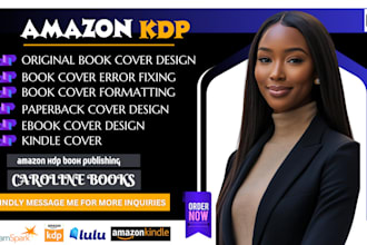 design original amazon KDP book cover and minimalist book cover design