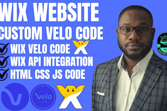 custom wix velo code wix velo development wix website redesign automation 3d wix