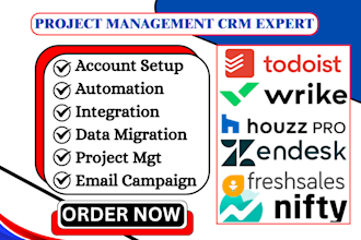 setup zendesk suite todoist nifty wrike apptivo freshsales houzz pro contractor