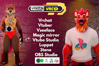 edit and model realistic 3d furry vtuber model or nsfw vrchat avatar for animaze