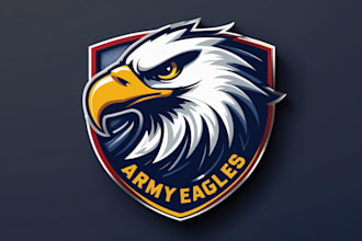 design unique army eagle logo with creative concepts