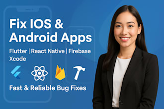 fix ios android mobile apps using flutter react native firebase xcode