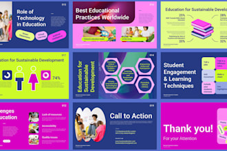 create educational presentation, webinar slides, academic slide