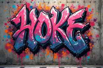 create a graffiti handstyle tag for your name or logo