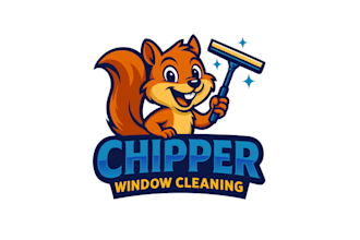 design chipper face squirrel character logo