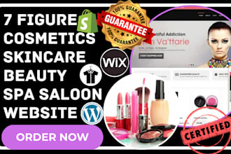 design cosmetics shopify store skincare shopify beauty store spa saloon website