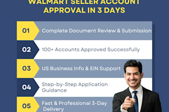 walmart seller account approval in 3 days