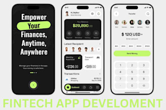 build secured fintech app p2p transfer app payment app neobank app wallet app