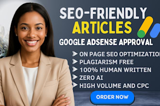 write 30 unique bulk SEO for google adsense approval, article writer
