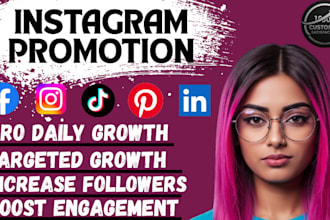 do instagram promotion to get organic growth, increase followers and engagement