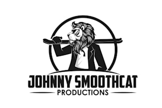 design important skier drawing logo for johnny smooth cat