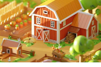 create 3d low poly environment for your game animation