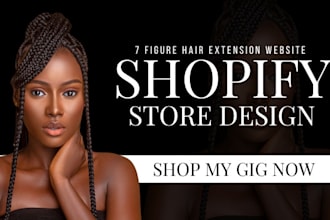 build a professional hair extension or beauty salon website on shopify or wix