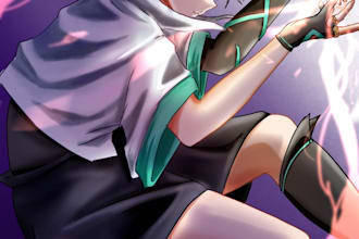 create custom anime style illustrations and chibi art