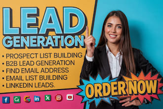 do b2b lead generation, prospect list building and data entry