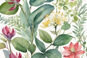 paint watercolour botanical illustrations