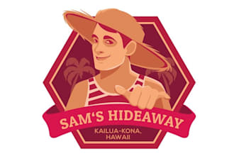 design impressive hawaiian local bar logo