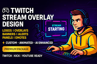 design twitch stream overlay, kick, twitch, twitch logo, twitch banner