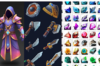 design stylized 3d low poly assets model for your game unity and unreal