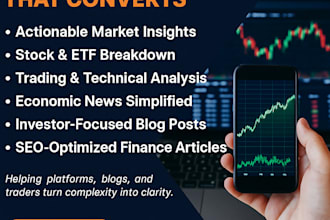 write SEO articles on forex, finance, stock market and investments