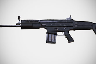 create high poly weapon assets 3d weapon models 3d gun model military character