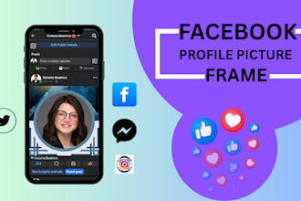 design your facebook and all social media profile picture logo post banner etc
