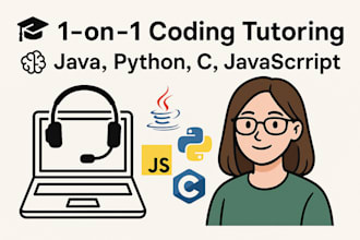 tutor you in java, python, javascript, or c programming