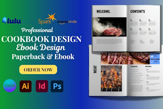 design canva editable cookbook german, italian recipe ebooks meal manner