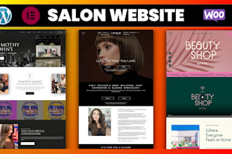 design professional beauty and hair salon business websites