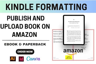 format, edit, publish, upload book ebook amazon kdp formatting kindle publishing