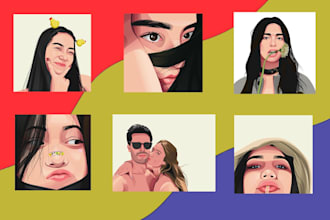 create unique, romantic, and cool vector