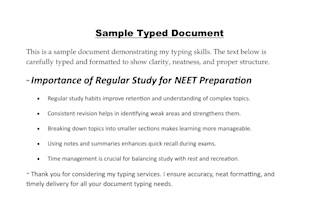 type handwritten notes or PDF documents into word format professionally