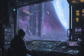 make spaceship, sci fi illustration and sci fi art