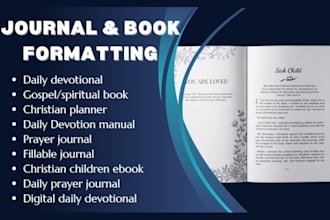 format, design daily devotional, prayer journal, christian ebook, christian book