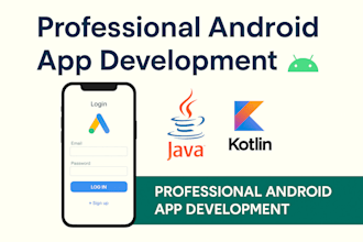 develop a professional android app using java android studio