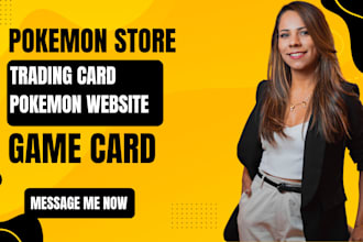 design pokemon store trading card, pokemon website, game card