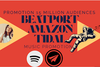 promote beatport, amazon tidal music to 15m USA UK audience using telegram ads