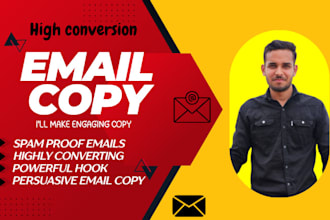 write engaging and persuasive cold email sequence copy that sells