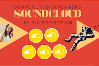 x3 soundcloud streamers, x2 organic soundcloud track marketing
