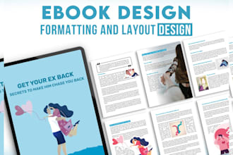 do book, ebook, paperback formatting  layout design canva ebook workbook