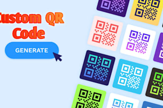 custom qr code design for website or social links