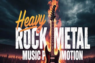 do viral heavy rock and metal songs promotion and playlist pitching for audience