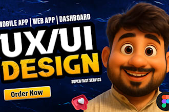 design mobile app UI UX, web UI UX design in figma