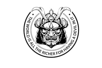 do samurai logo for you with my on creativity